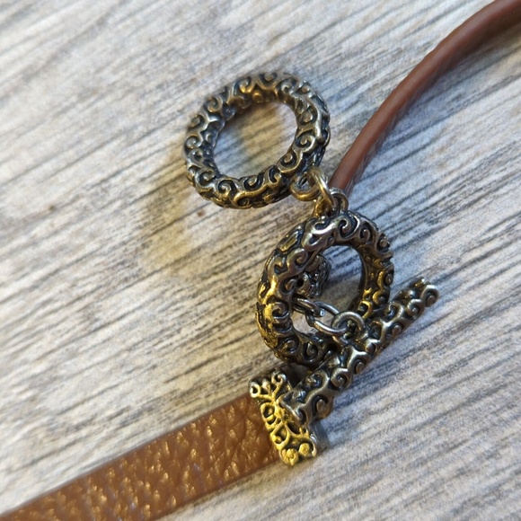 Premier Designs Faux Leather + Turquoise Wrap Bracelet - Picture 4 of 4